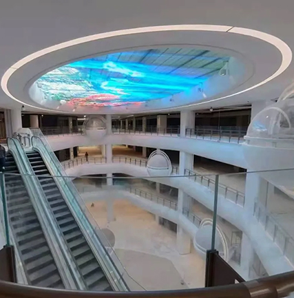 北京金石廣場LED透明天幕屏項目