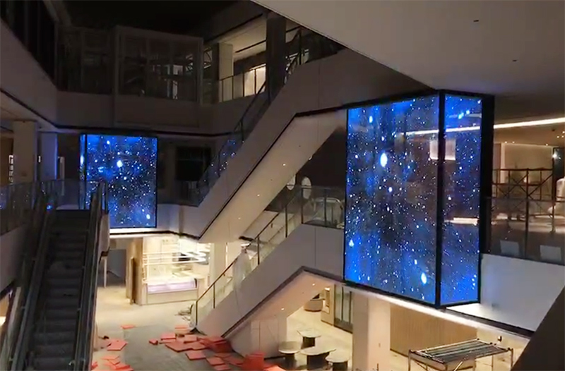 湖北荊門種子廣場LED透明屏項目