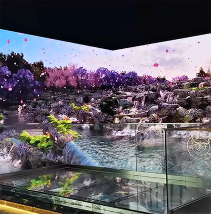 三亞崖州灣科技城產(chǎn)業(yè)促進中心四折幕LED租賃屏項目